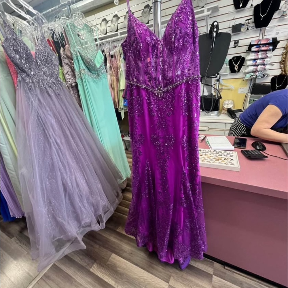Stunning Purple Sequin Gown
